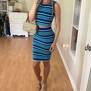 Torn by Ronny Kobo Crop top and skirt